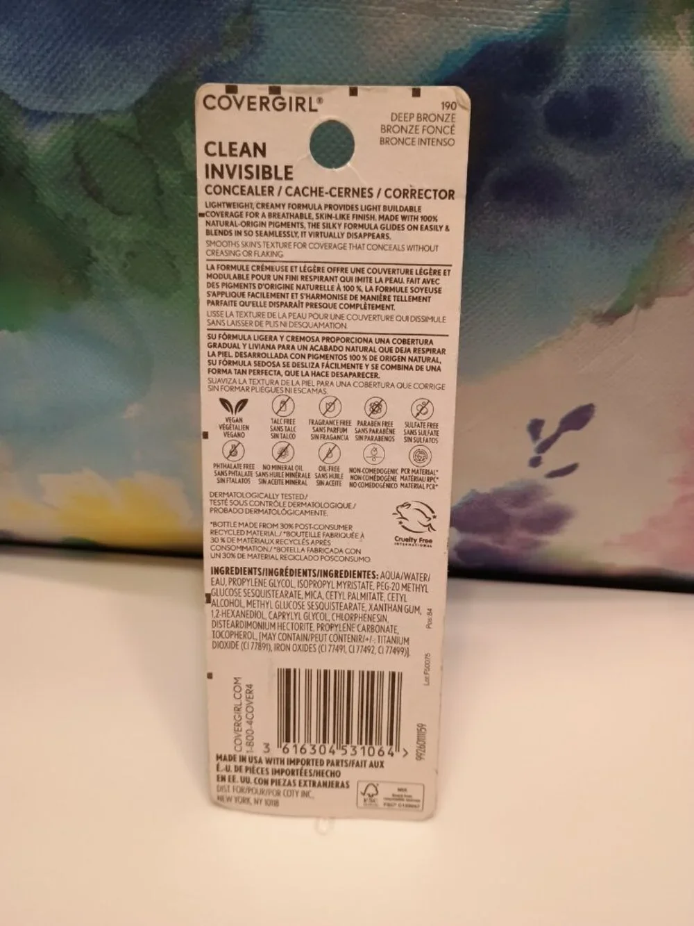2 pk Covergirl Clean Invisible Concealer #190 - Deep Bronze